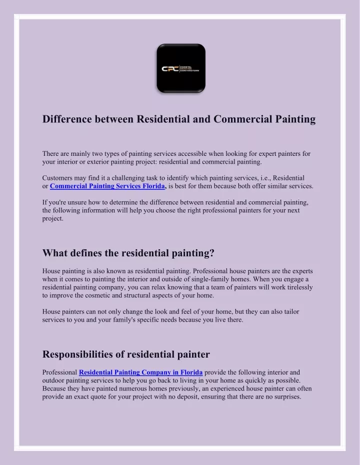 difference between residential and commercial