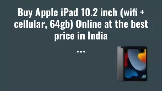 Apple iPad (10.2 Inch, WiFi   Cellular) - (9th Generation) (Space Grey, 64GB)
