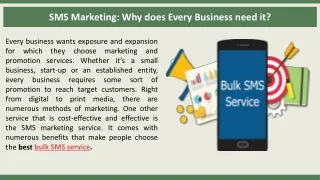 SMS Marketing Why does Every Business need it