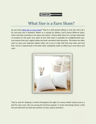 what size is a euro sham