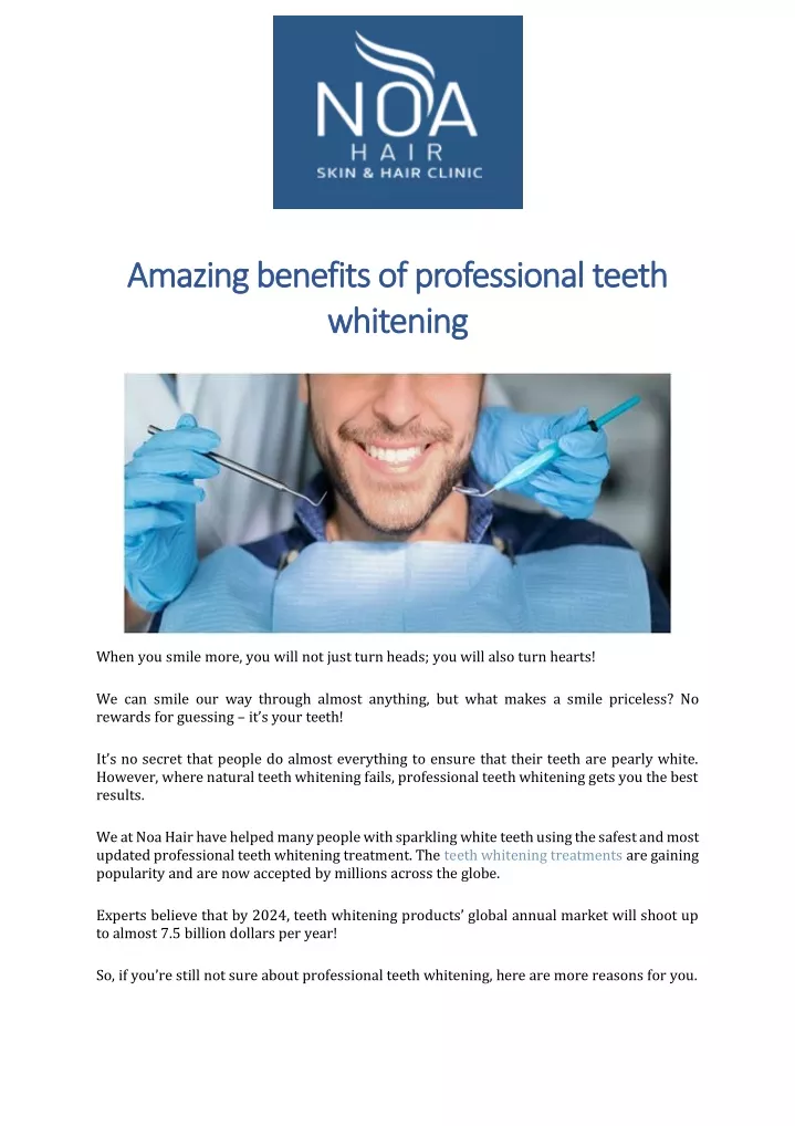 amazing benefits of professional teeth amazing