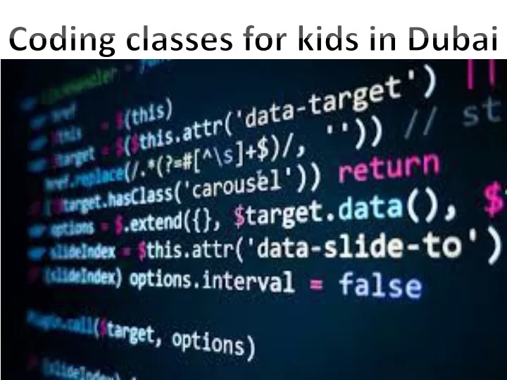 c oding classes for kids in dubai
