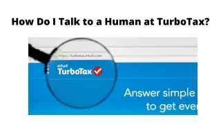 How Do I Talk to a Human at Turbo Tax?