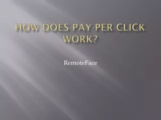 how does pay per click work