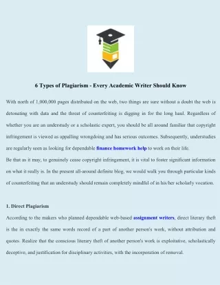 6 types of plagiarism every academic writer