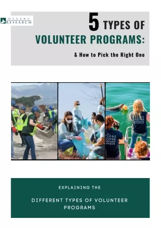 Types of Volunteer Programs & How to Pick the Right One