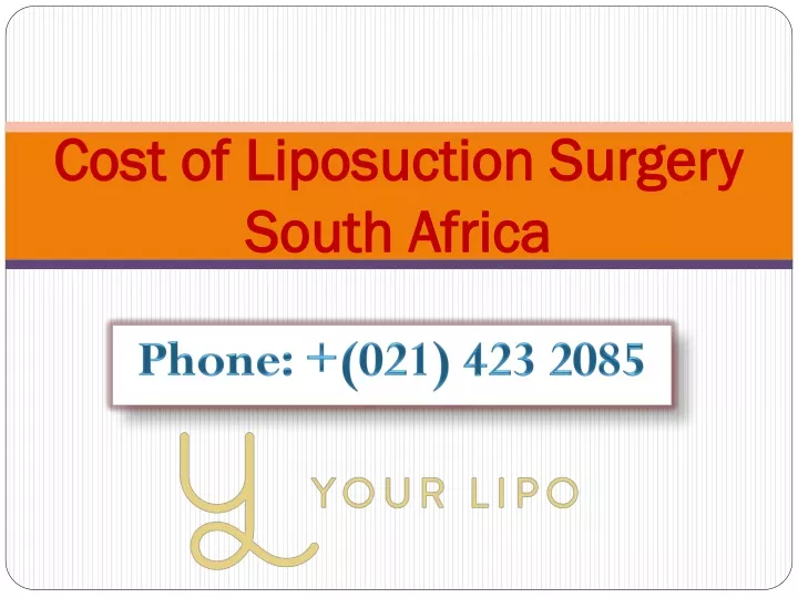 cost of liposuction surgery south africa