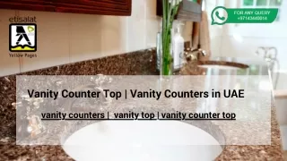 Top  Vanity Counters in UAE
