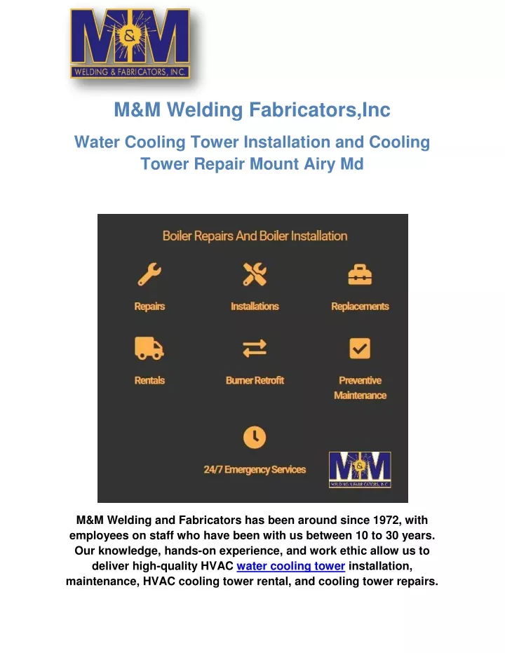 m m welding fabricators inc
