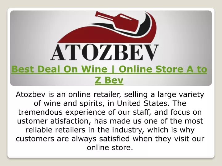 best deal on wine online store a to z bev