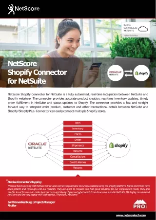 Shopify NetSuite Integration Connector - NetScore Technologies
