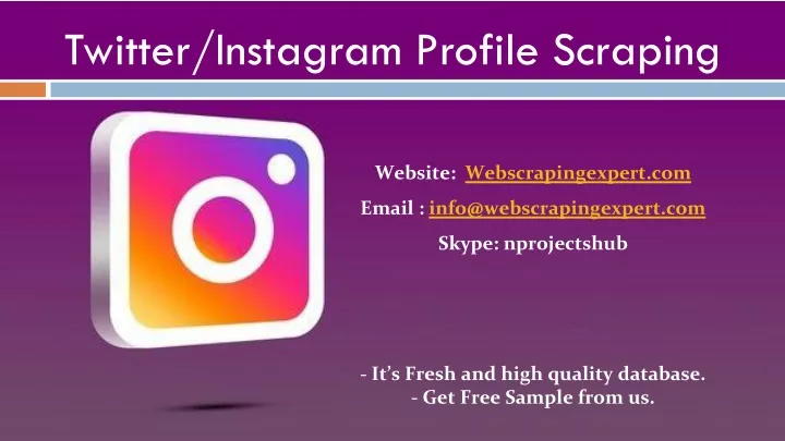 twitter instagram profile scraping