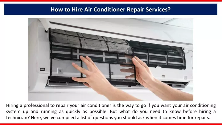 how to hire air conditioner repair services