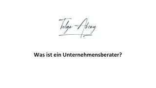Was ist ein Unternehmensberater_