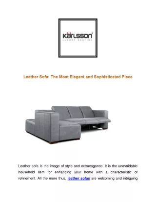 leather sofa is the image of style
