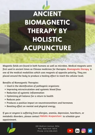 Ancient Biomagnetic Therapy by Holistic Acupuncture