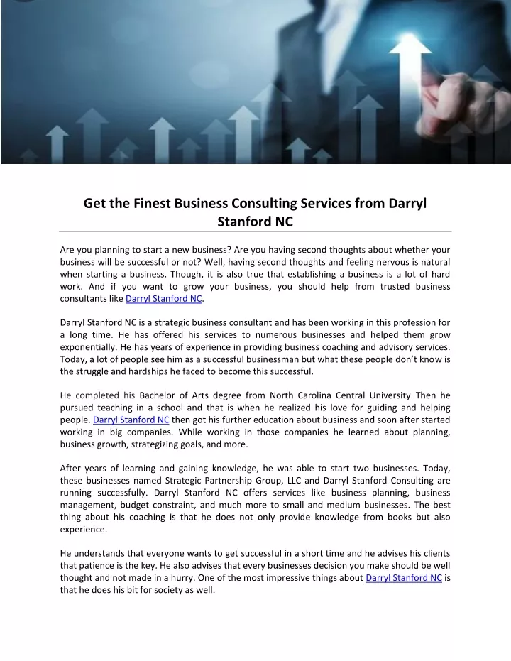 get the finest business consulting services from