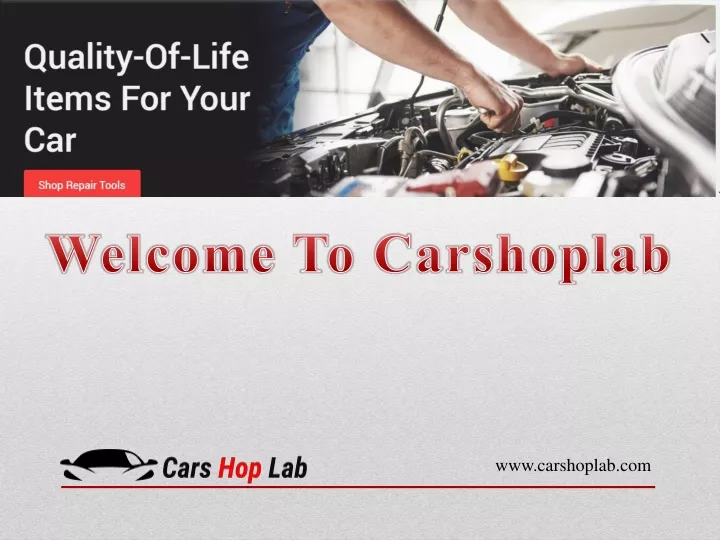 welcome to carshoplab