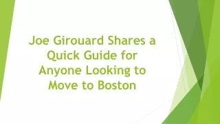 joe girouard shares a quick guide for anyone looking to move to boston