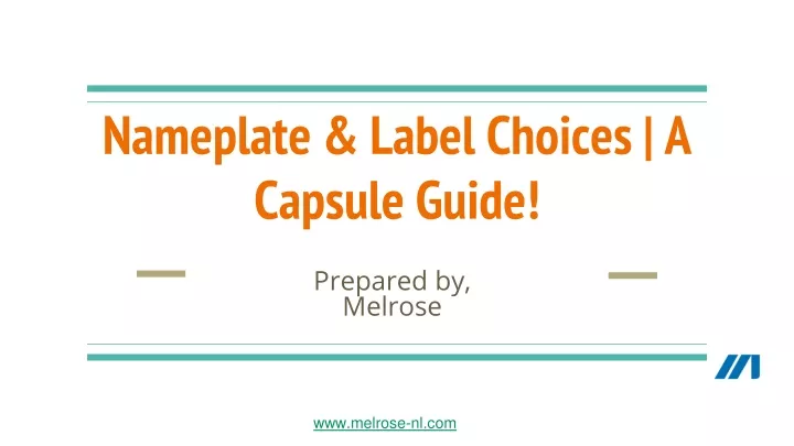 nameplate label choices a capsule guide