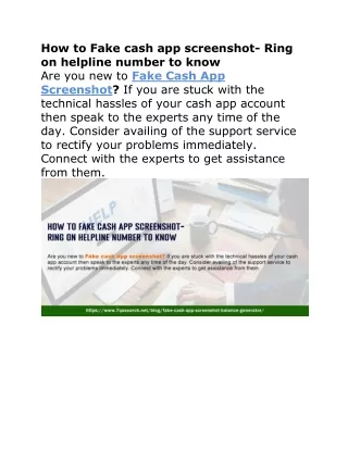 how to fake cash app screenshot ring on helpline