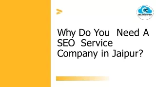Why Do You Need A SEO Service Company in Jaipur