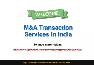 m a transaction services in india