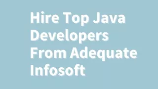 Hire Best Java Developers