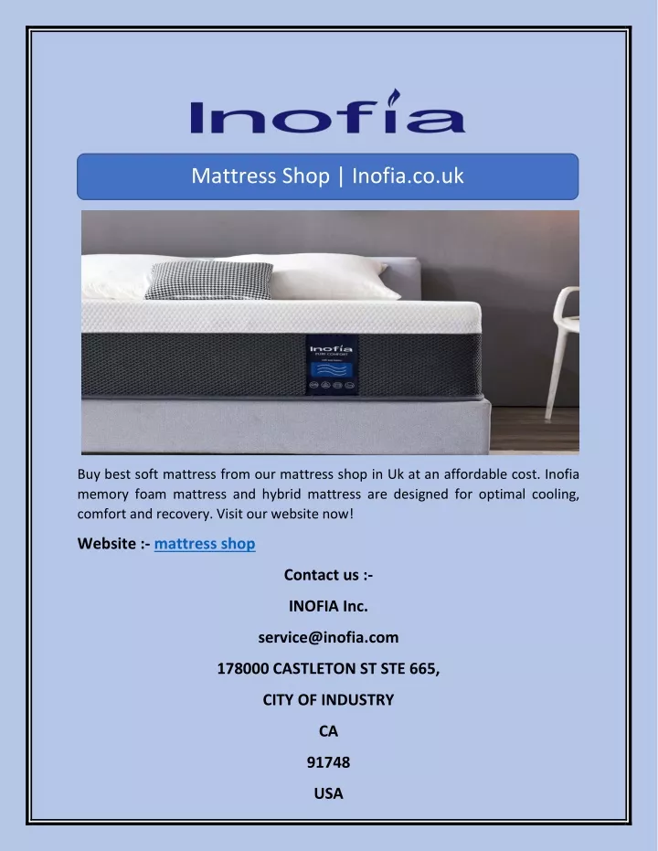 mattress shop inofia co uk