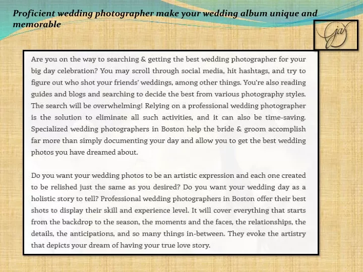 proficient wedding photographer make your wedding