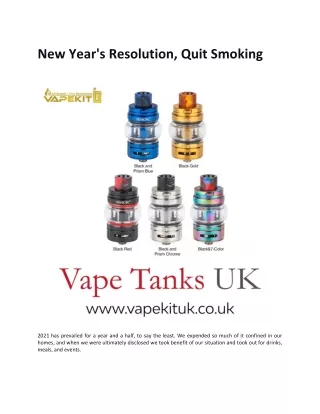 New Year's Resolution, Quit Smoking