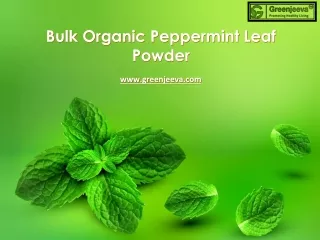 Bulk Organic Peppermint Leaf Powder | Organic Peppermint Powder Supplier