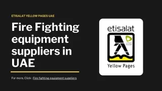 Fire Fighting equipment suppliers in uae