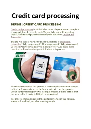 credit card processing