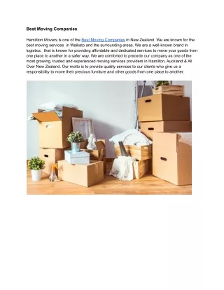 Best Moving Companies