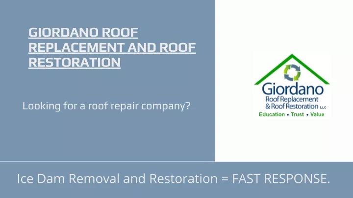 giordano roof replacement and roof restoration