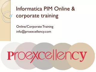 informatica pim online corporate training