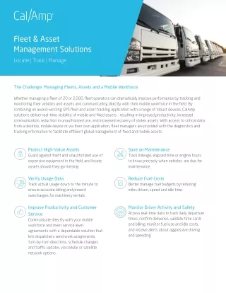 Fleet and Asset Management