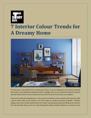 7 Interior Colour Trends for A Dreamy Home