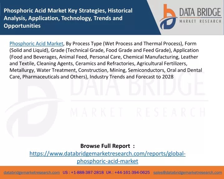 phosphoric acid market key strategies historical