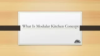 What Is Modular Kitchen Concept
