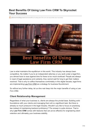 Best Benefits Of Using Law Firm CRM To Skyrocket Your Success