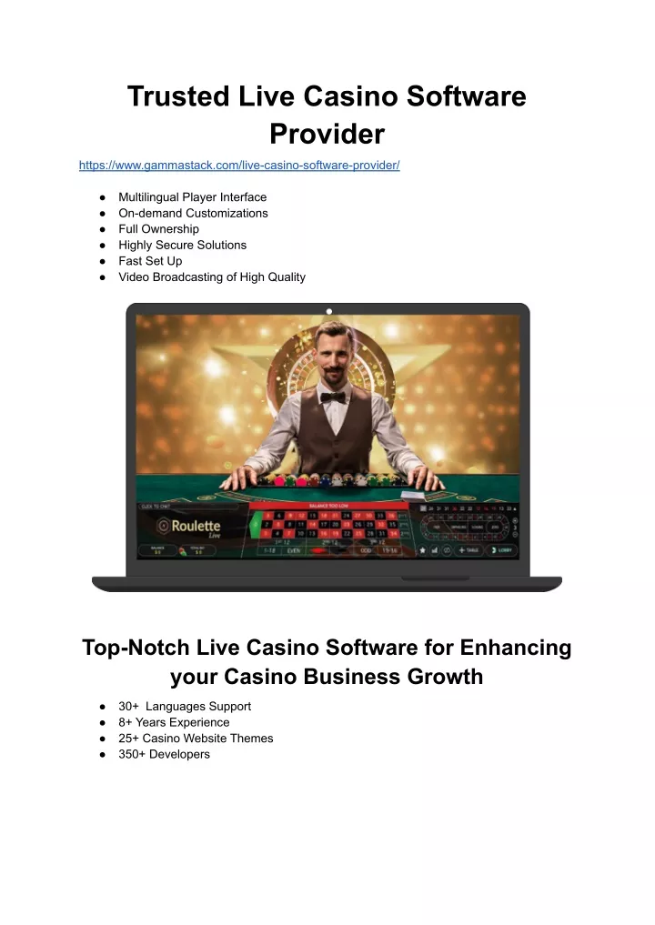 trusted live casino software provider