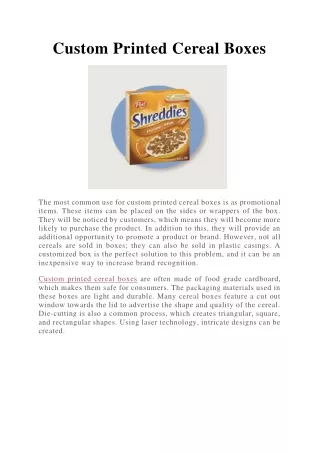 custom printed cereal boxes
