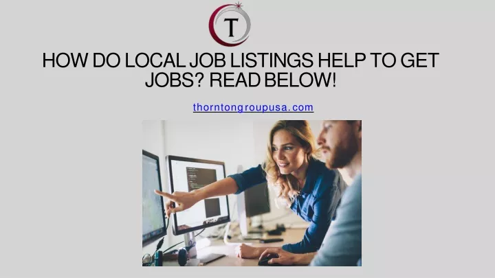 how do local job listings help to get jobs read below