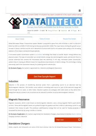 Microwave Power Transmission System Market Research Report 2021-2028