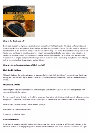 The Enchanting Power Of Black Seed Oil