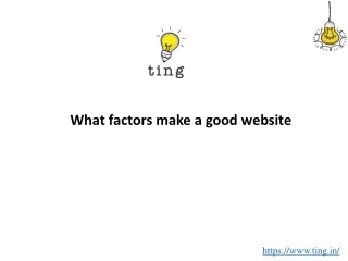 what factors make a good website