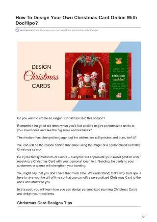 how to design your own christmas card online with