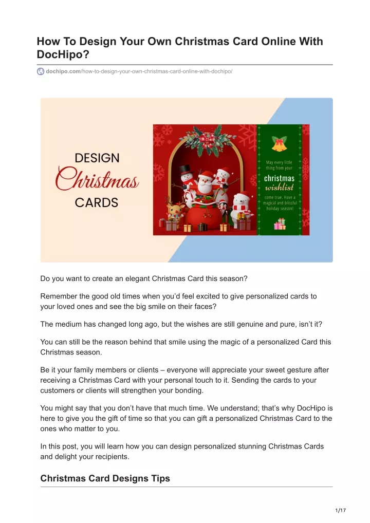 how to design your own christmas card online with